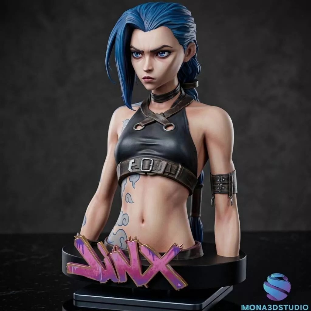 Bust of Jinx Arcane 3D print 3D print model