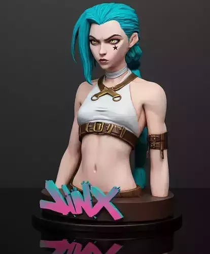 Bust of Jinx   Arcane 3D print