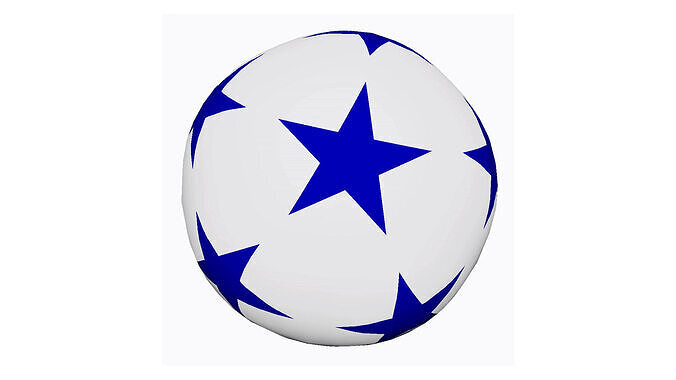 Champions League Ball 3D Model Low-poly 3D model
