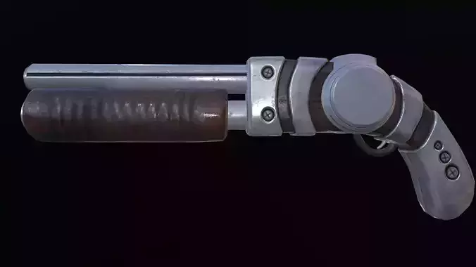 Futuristic Shotgun Low-poly 3D model