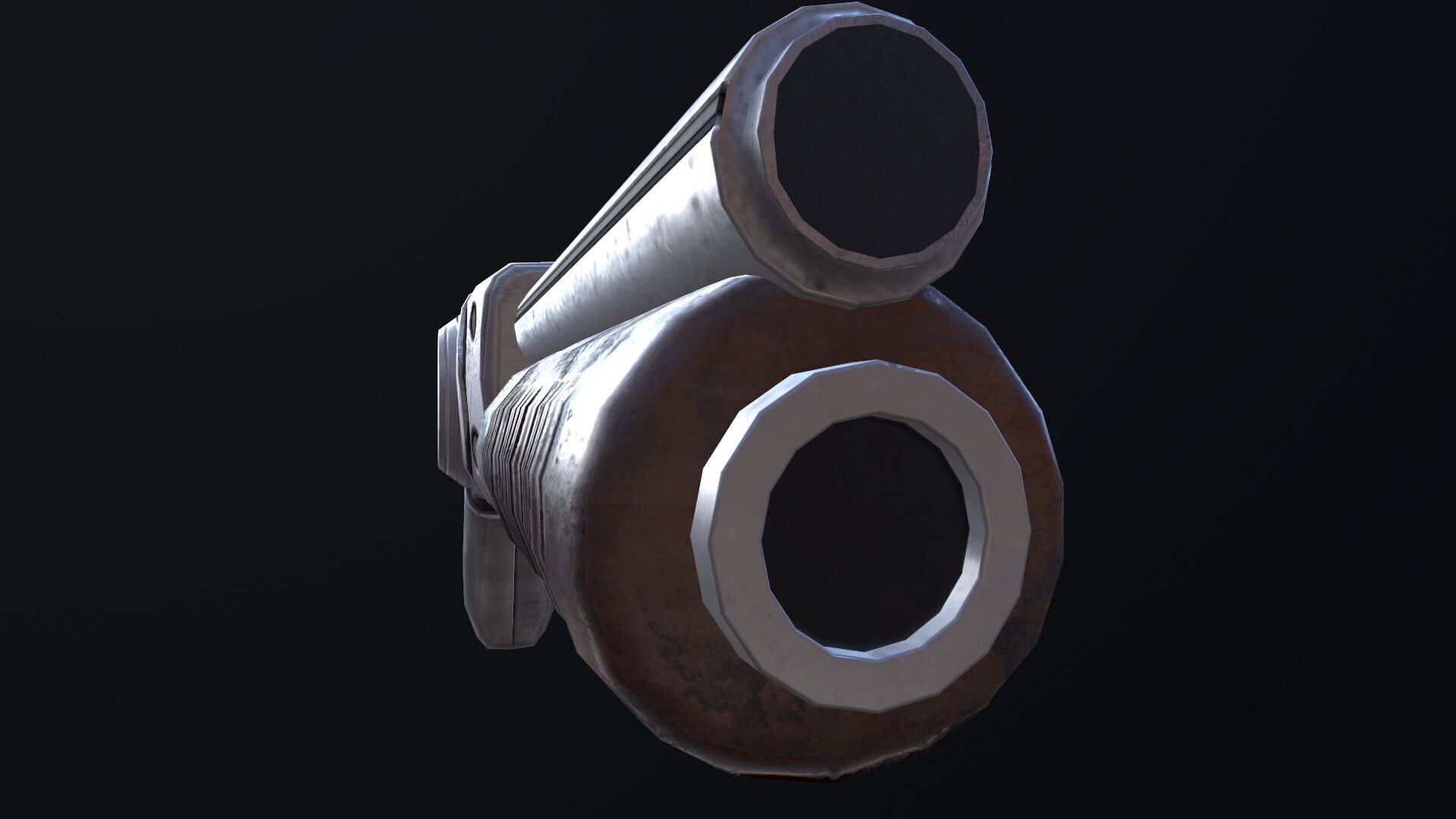 Futuristic Shotgun Low-poly 3D model_5