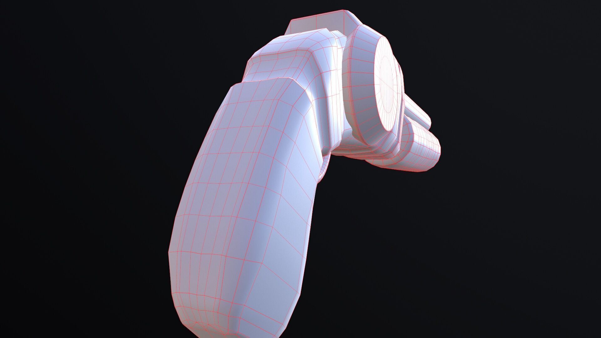 Futuristic Shotgun Low-poly 3D model_21