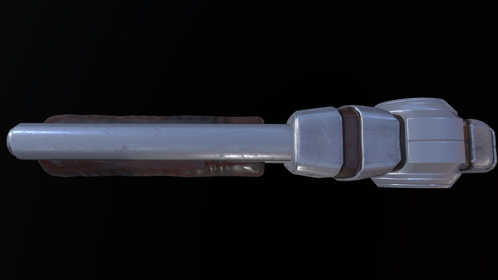 Futuristic Shotgun Low-poly 3D model_11