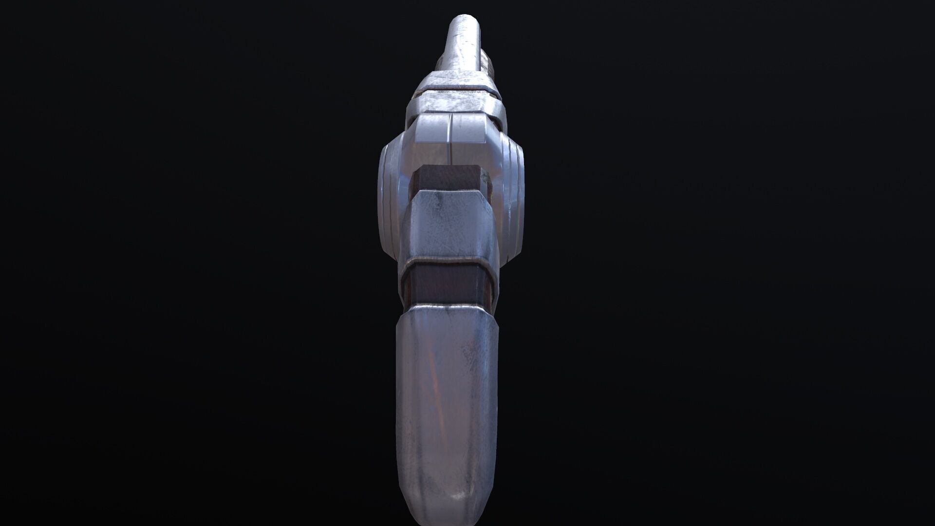 Futuristic Shotgun Low-poly 3D model_10