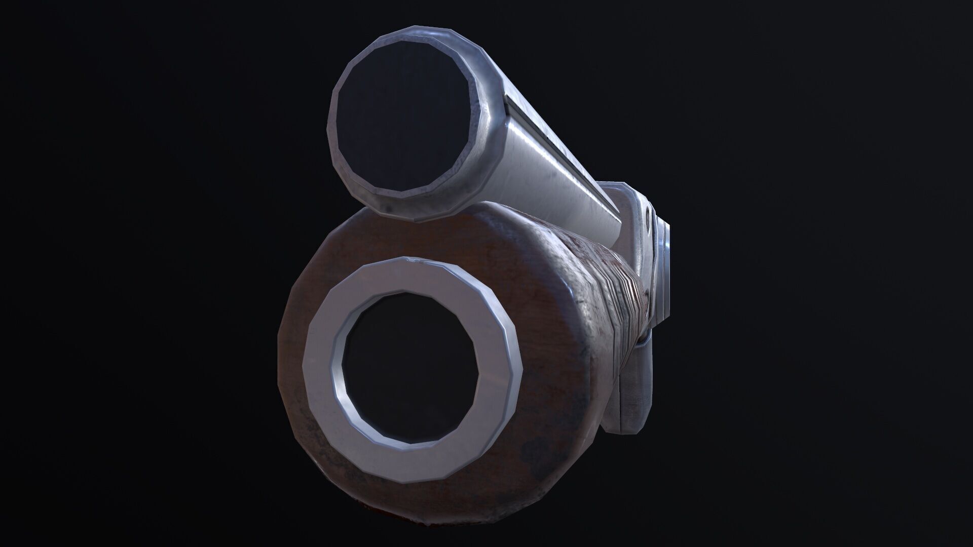 Futuristic Shotgun Low-poly 3D model_4