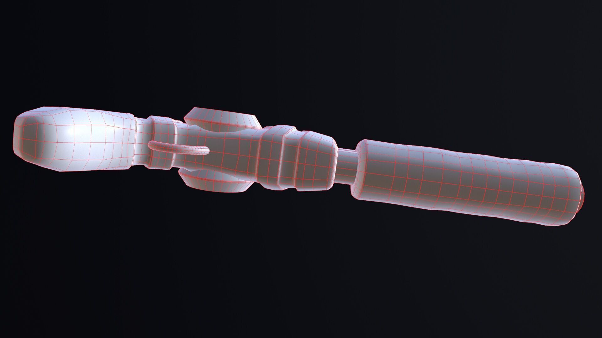 Futuristic Shotgun Low-poly 3D model_22