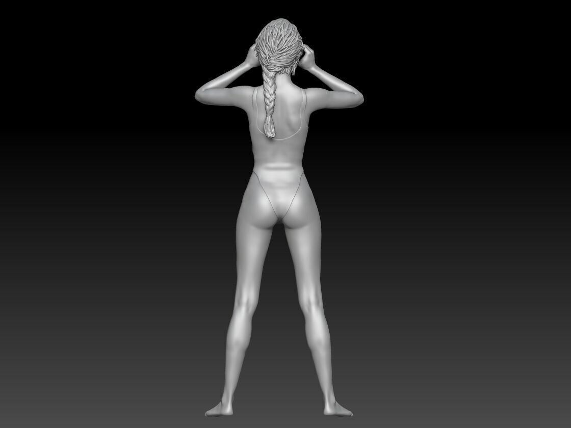 Lifeguard baywatch girl 3 3D print model_3