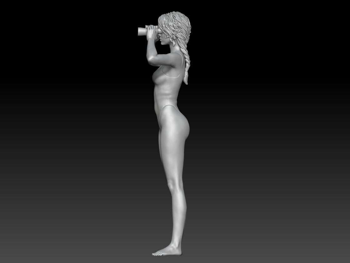 Lifeguard baywatch girl 3 3D print model_2