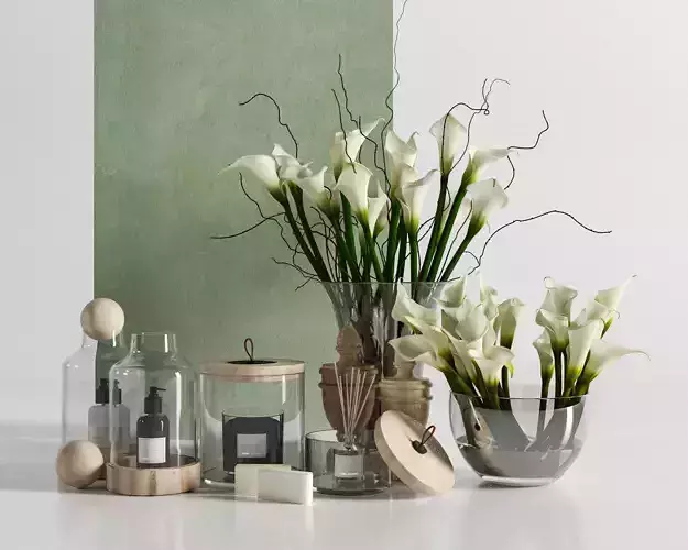 Calla Lily Decoration Set and Aromatherapy Accessories