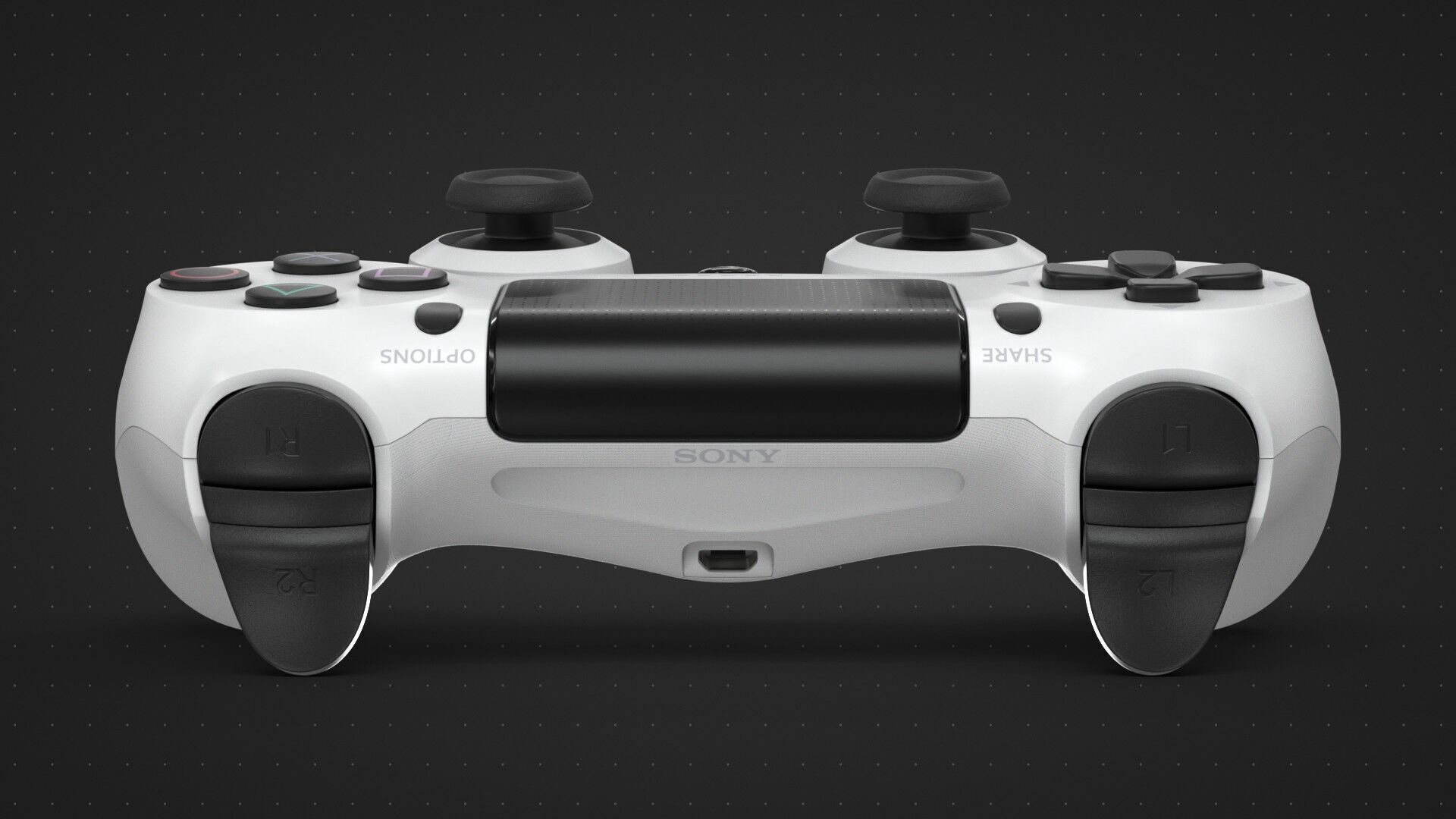 Dualshock 4 Wireless Controller White 3D model_3