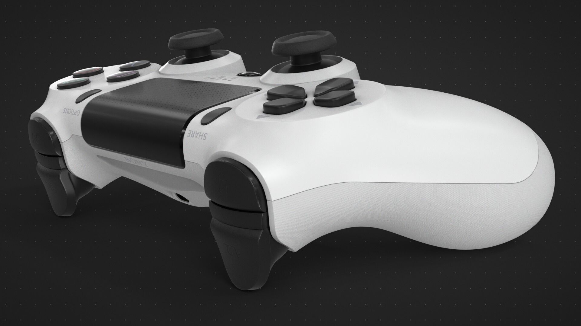 Dualshock 4 Wireless Controller White 3D model_7