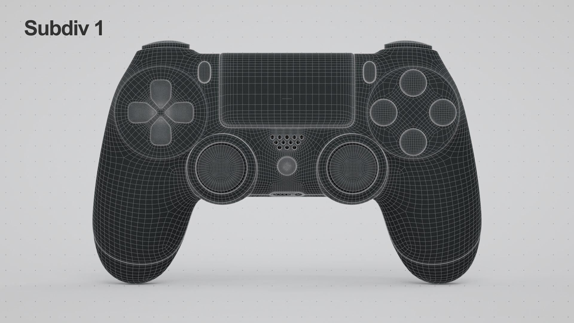 Dualshock 4 Wireless Controller White 3D model_14