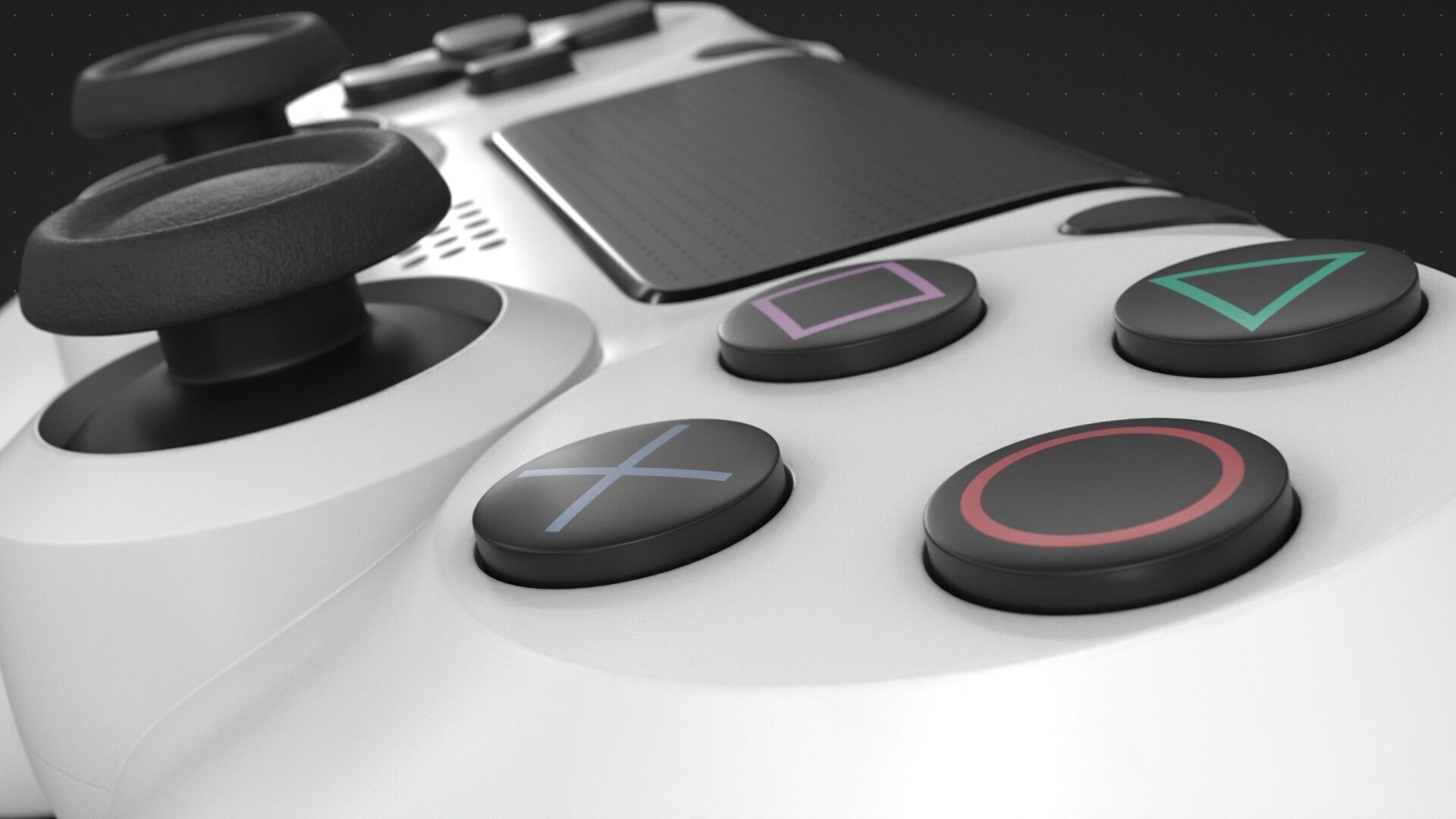 Dualshock 4 Wireless Controller White 3D model_8