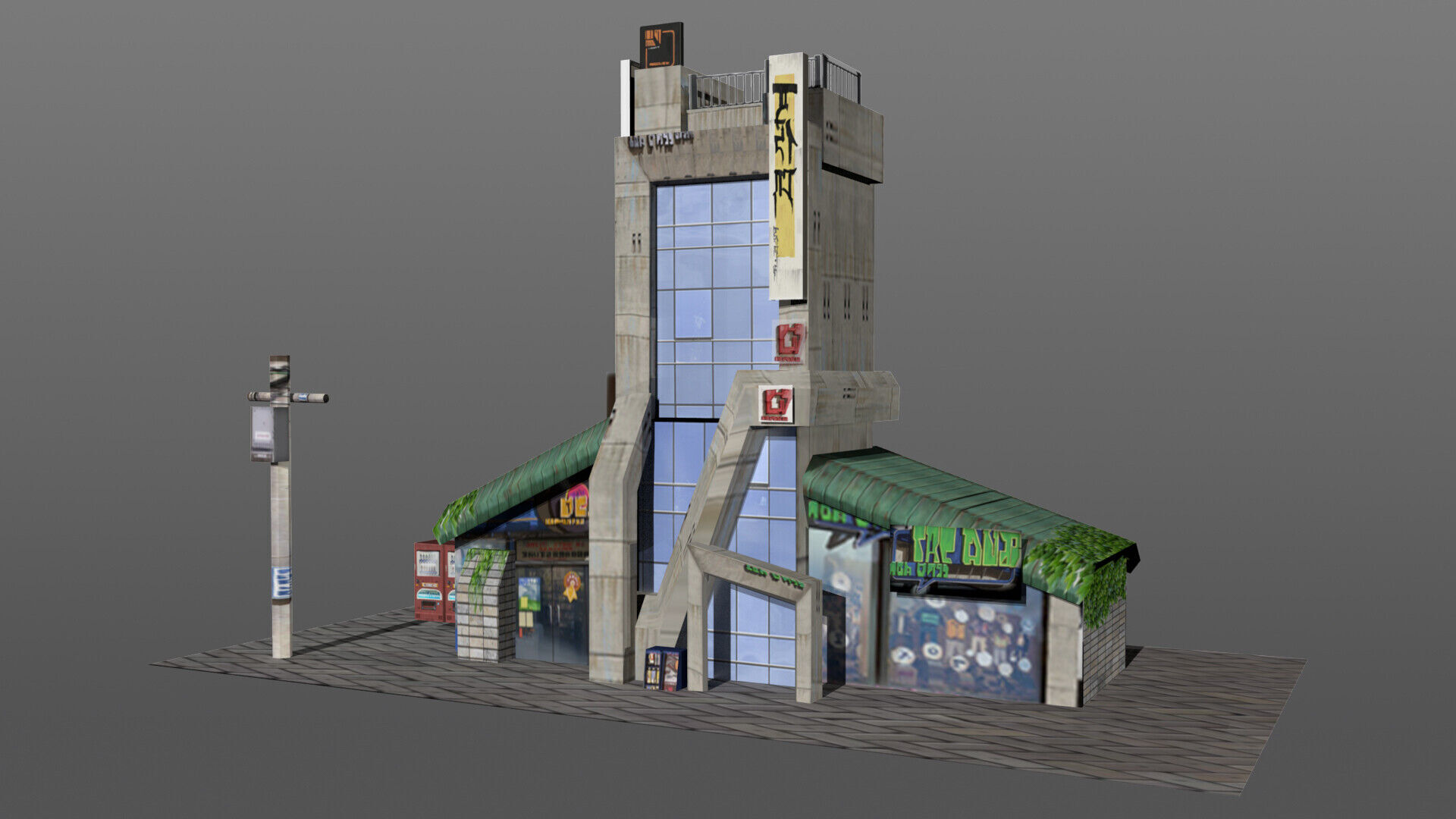 Shibuya Building Asset 3D model_1