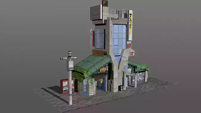 Shibuya Building Asset 3D model