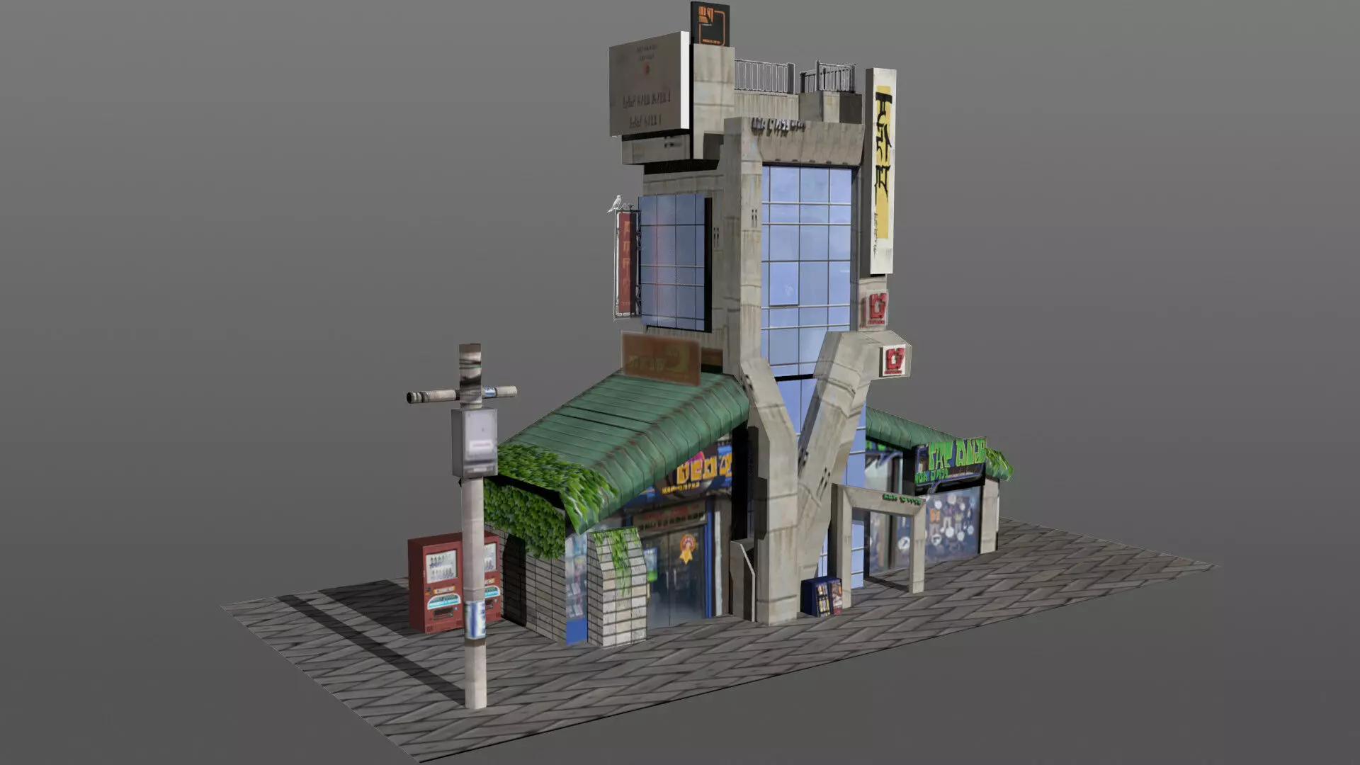 Shibuya Building Asset 3D model_0