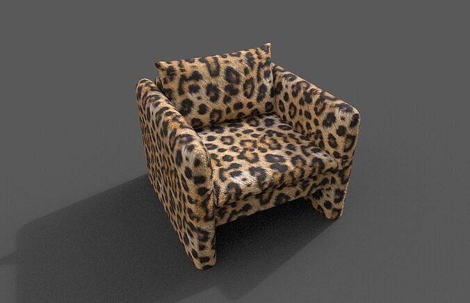 Modern Armchair Low-poly 3D model