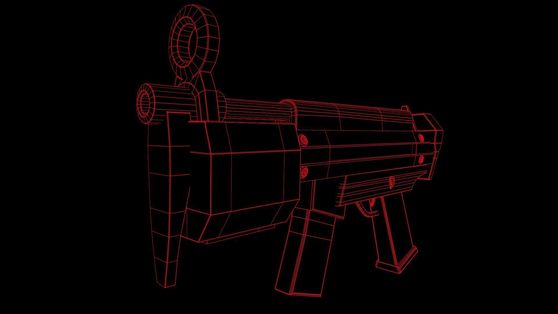 Futuristic Msg Low-poly 3D model_21