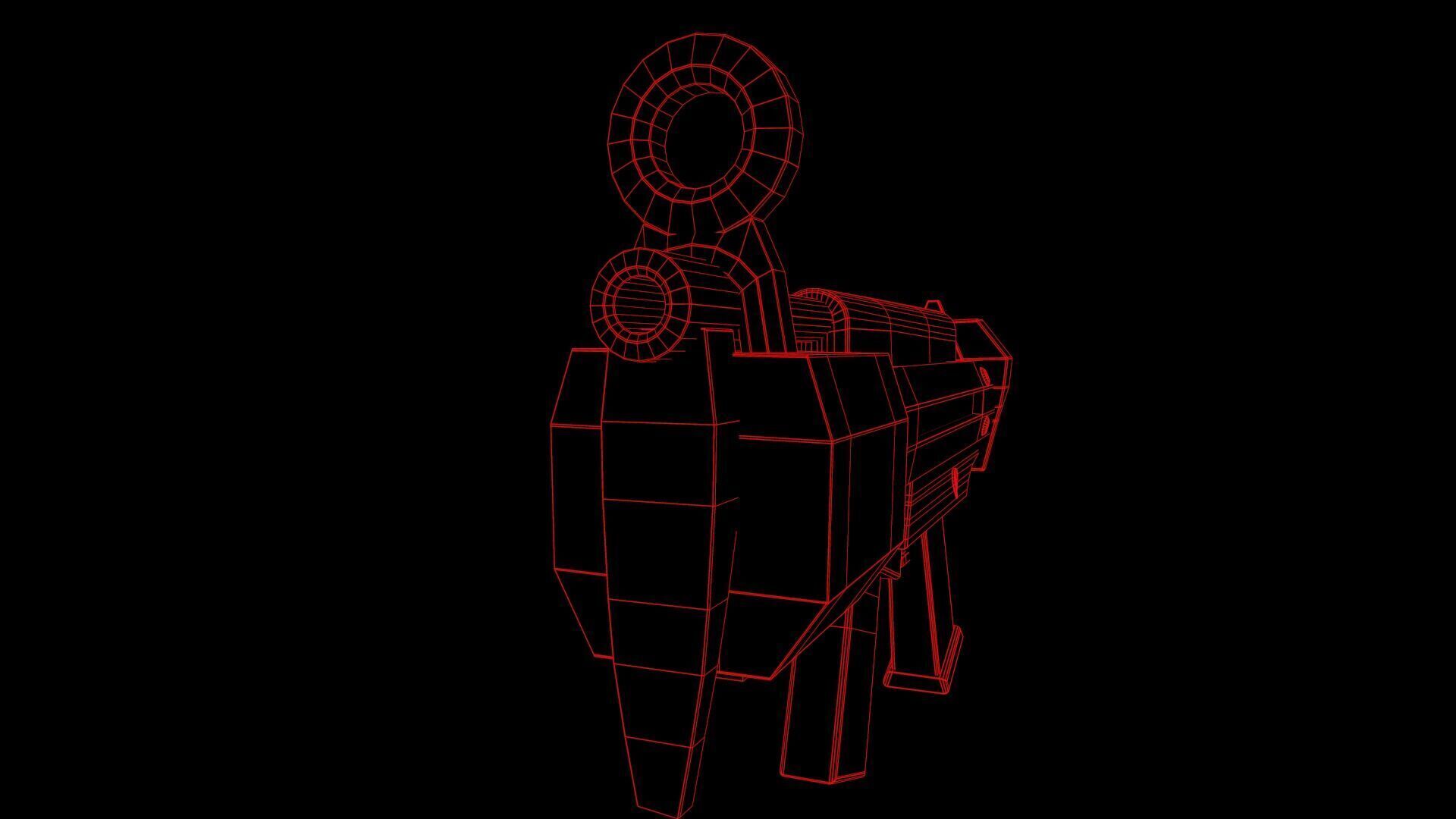 Futuristic Msg Low-poly 3D model_22