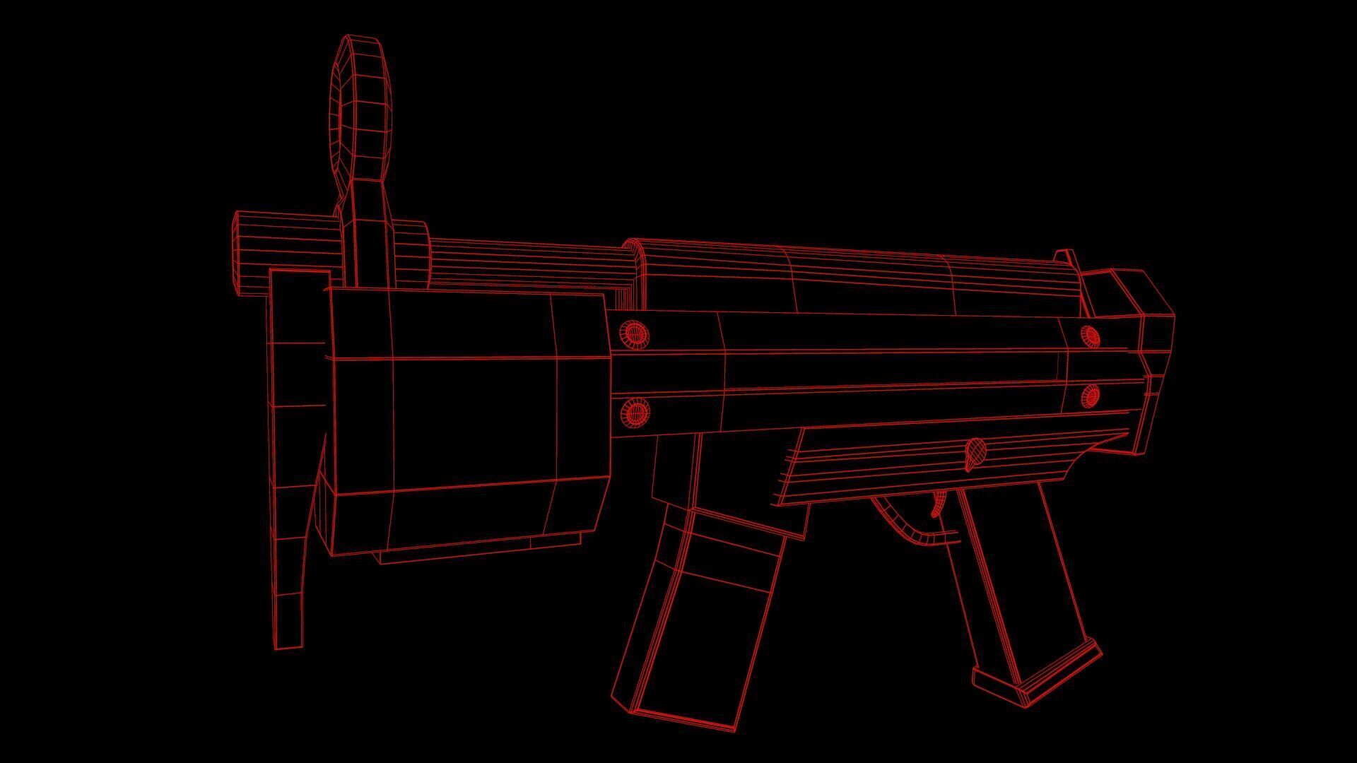 Futuristic Msg Low-poly 3D model_20