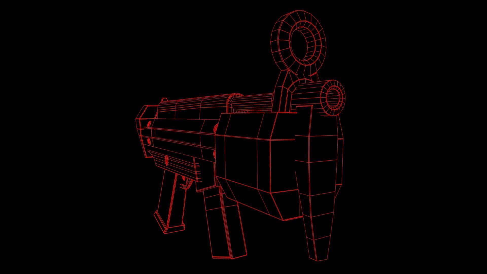 Futuristic Msg Low-poly 3D model_23