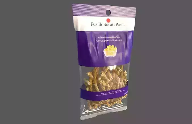 Food Macaroni vermicelli Low-poly 3D model