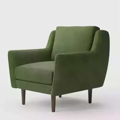 Matrix Velvet Lounge Chair Grass Green