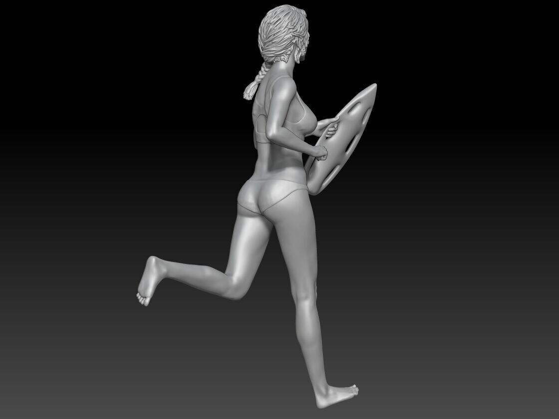Lifeguard baywatch girl 4 3D print model_2