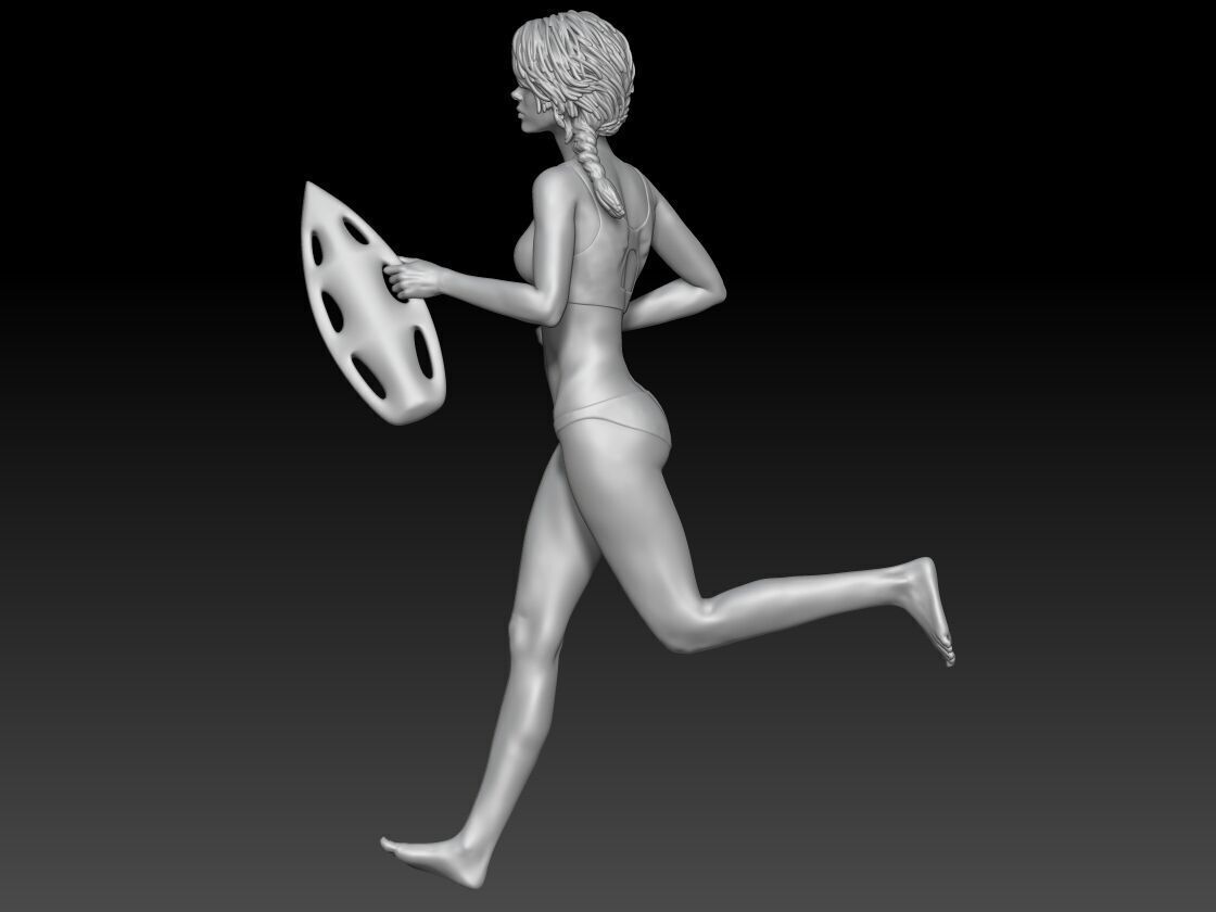 Lifeguard baywatch girl 4 3D print model_1