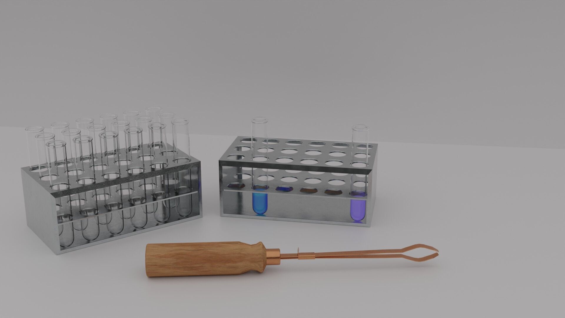 Lab glassware and tools collection Low-poly 3D model_10