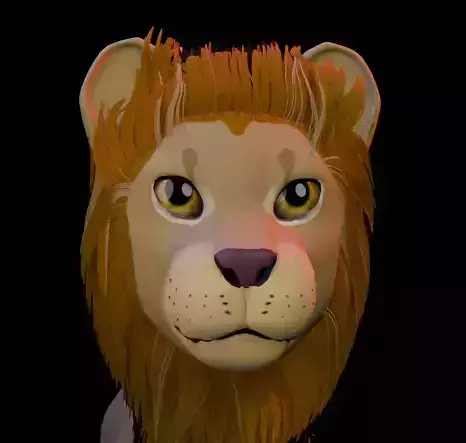 Lion cartoon Base mesh