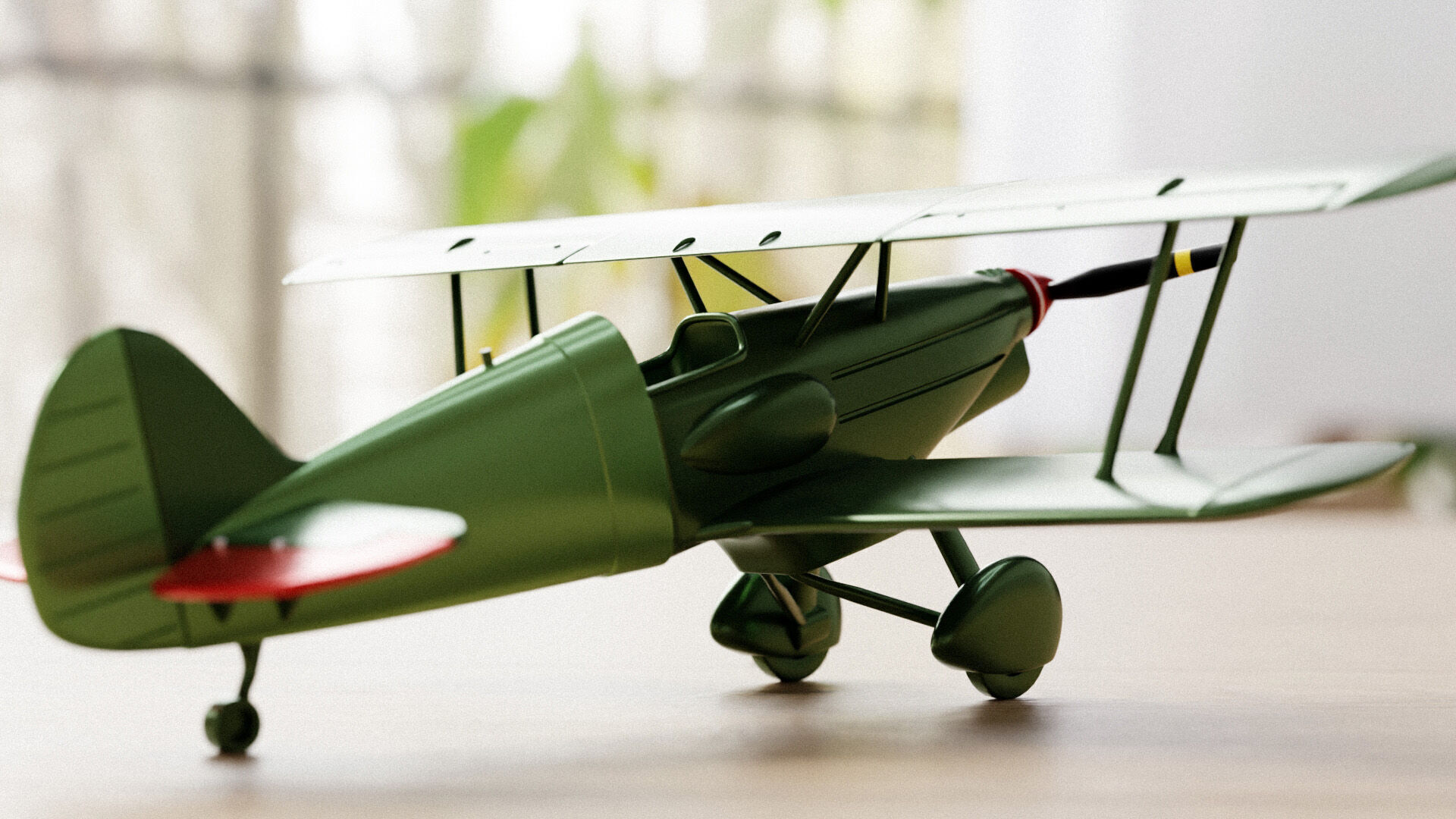 Vintage B534 Biplane 3D print model_2