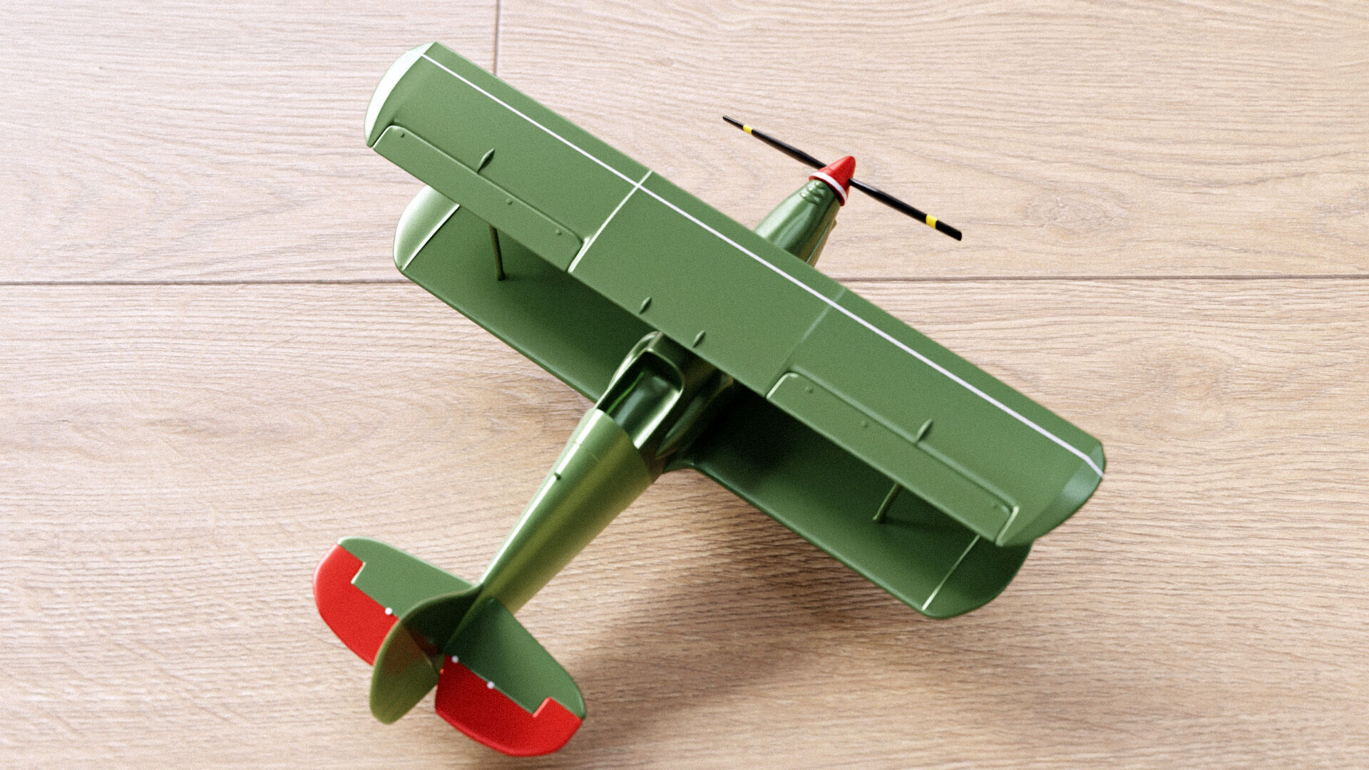 Vintage B534 Biplane 3D print model_3