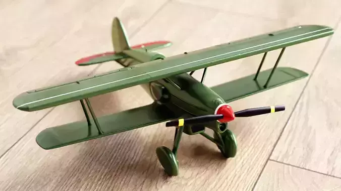 Vintage B534 Biplane 3D print model