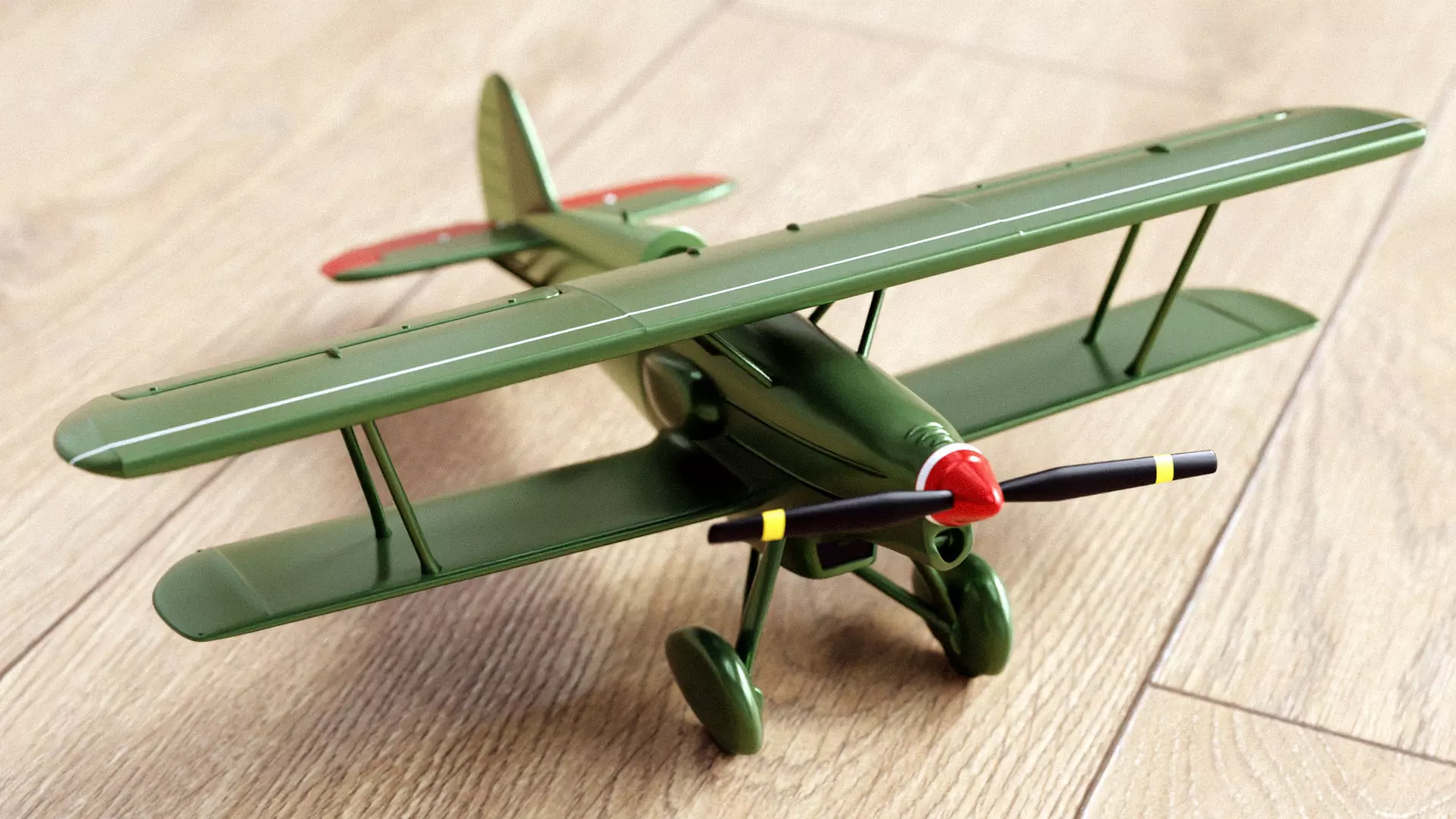 Vintage B534 Biplane 3D print model_0