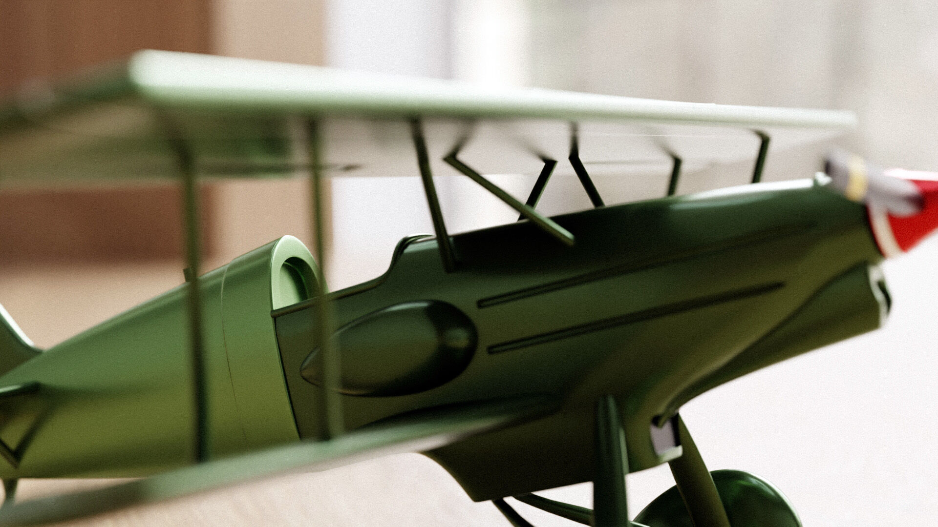 Vintage B534 Biplane 3D print model_5