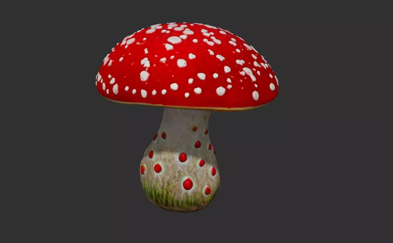 fly agaric Free 3D model_0