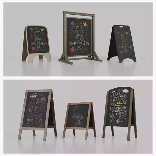 Customizable Compact and Versatile Chalkboard Signs