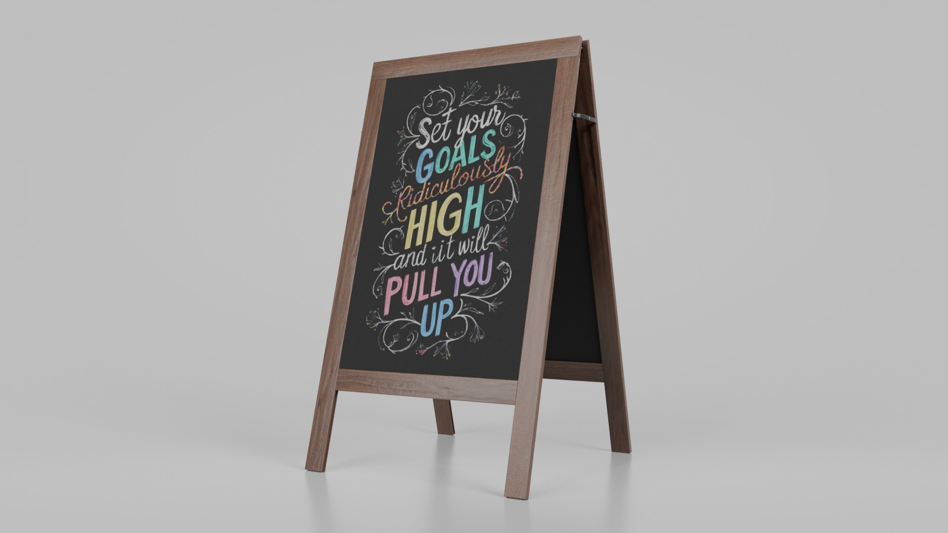 Customizable Compact and Versatile Chalkboard Signs 3D Model Collection_23