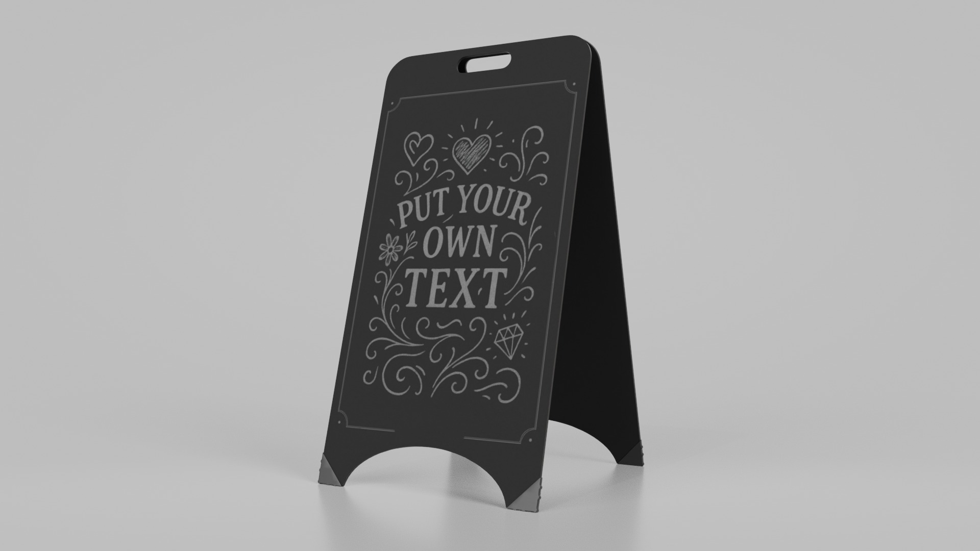 Customizable Compact and Versatile Chalkboard Signs 3D Model Collection_35