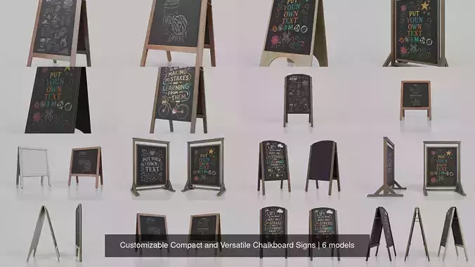 Customizable Compact and Versatile Chalkboard Signs