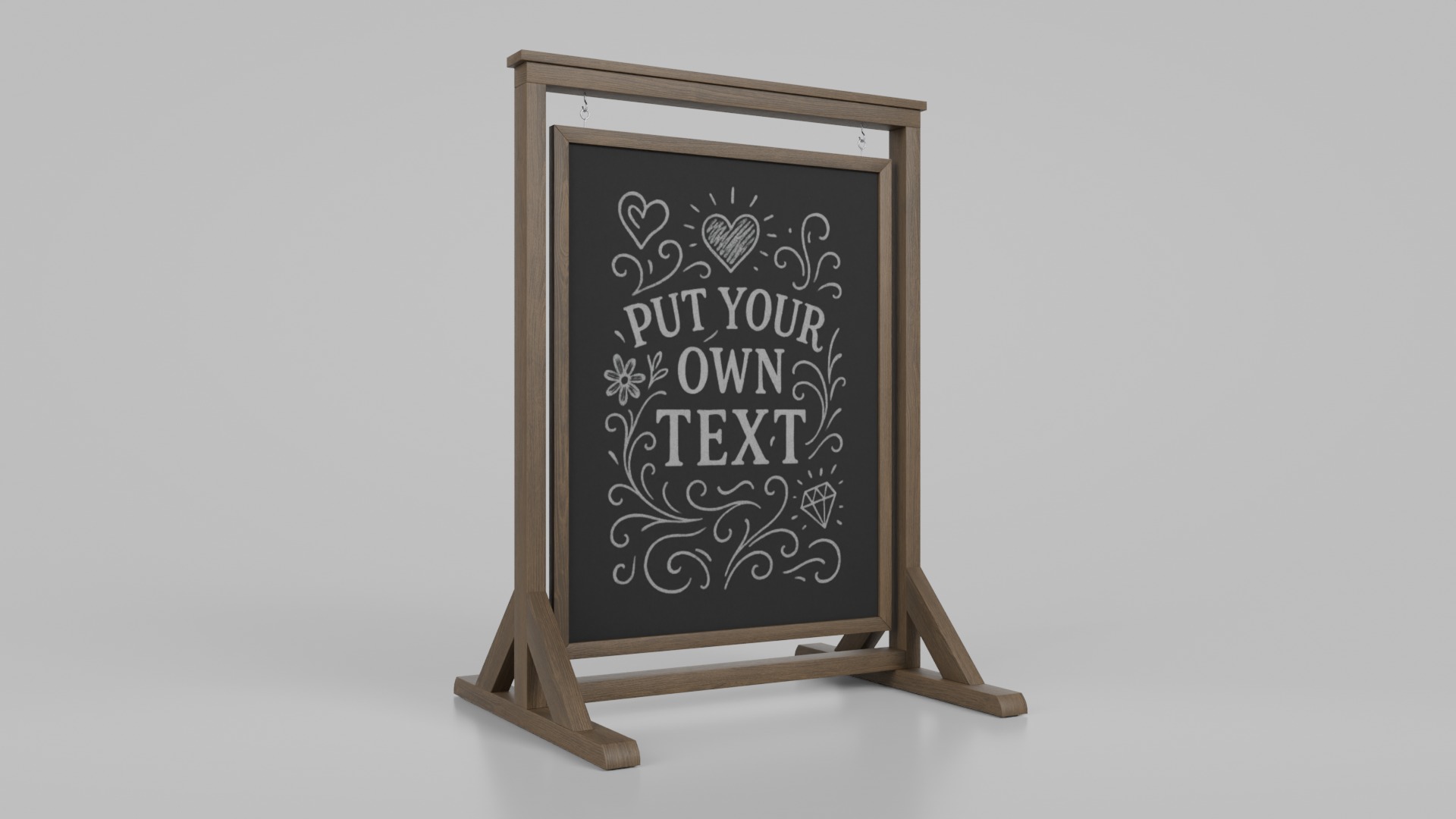 Customizable Compact and Versatile Chalkboard Signs 3D Model Collection_41