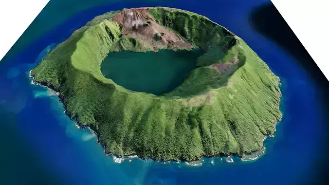 Tofua Island Full 3D model terrain 3D model