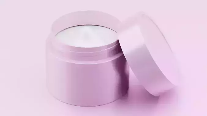 Cosmetic jar with cream