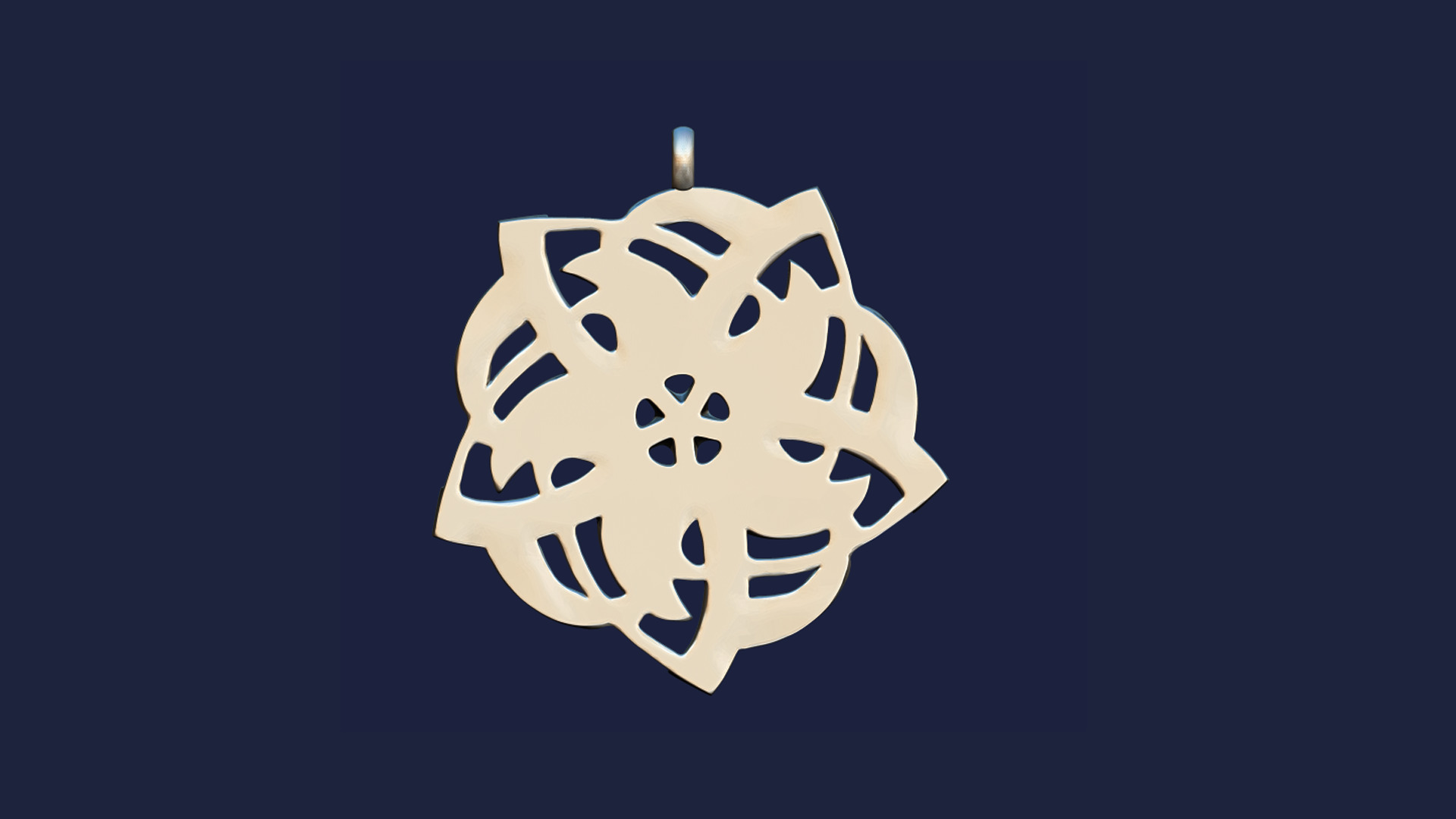 Celestial Bloom Pendant 3D print model_5