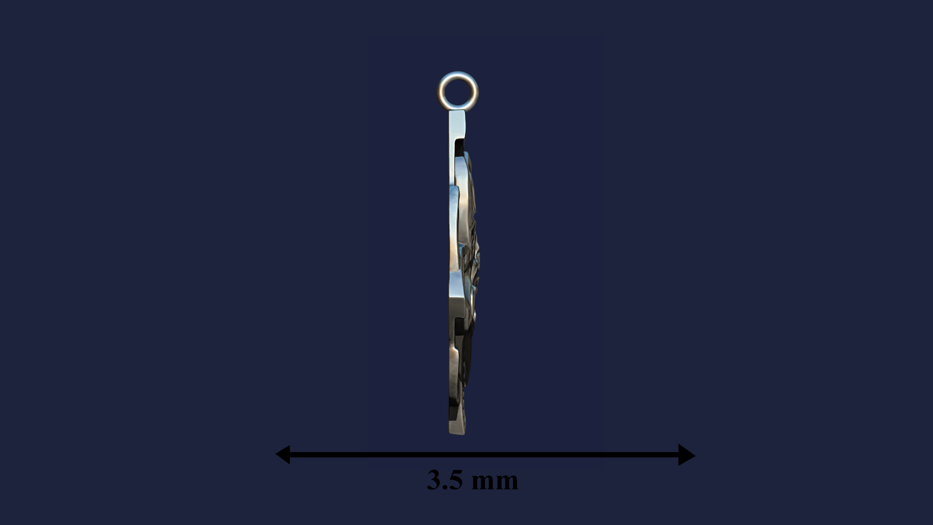 Celestial Bloom Pendant 3D print model_4