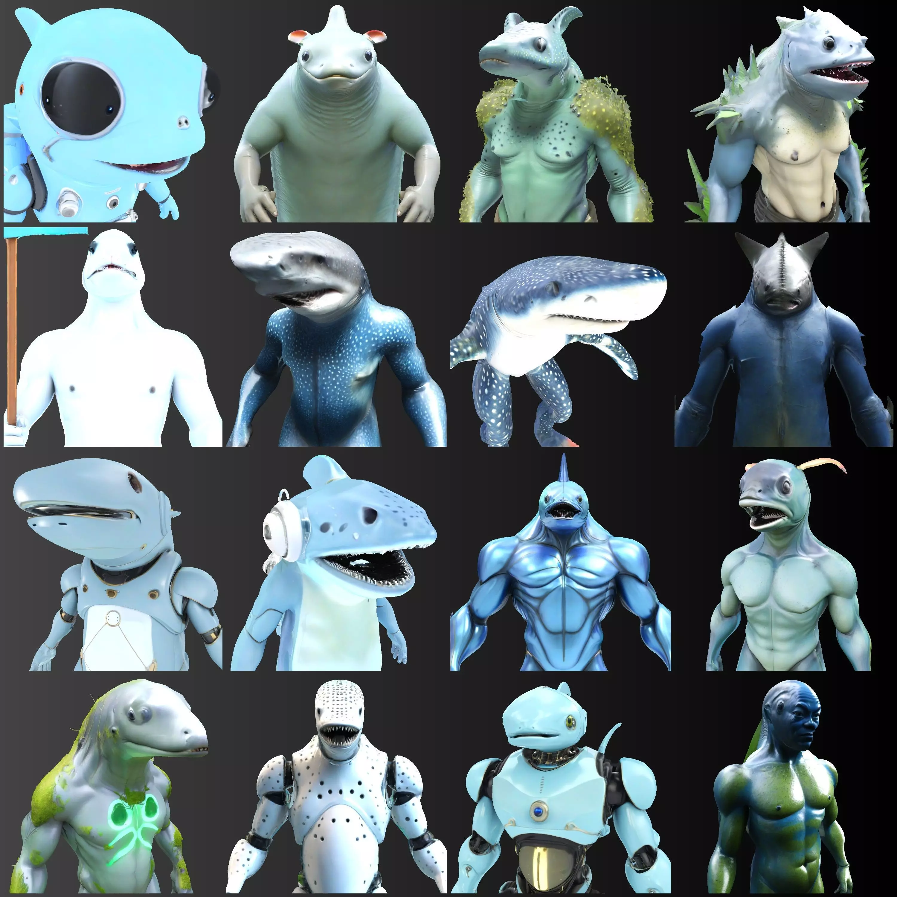 Aquatic Warriors and Sea Guardians Collection 3D print model