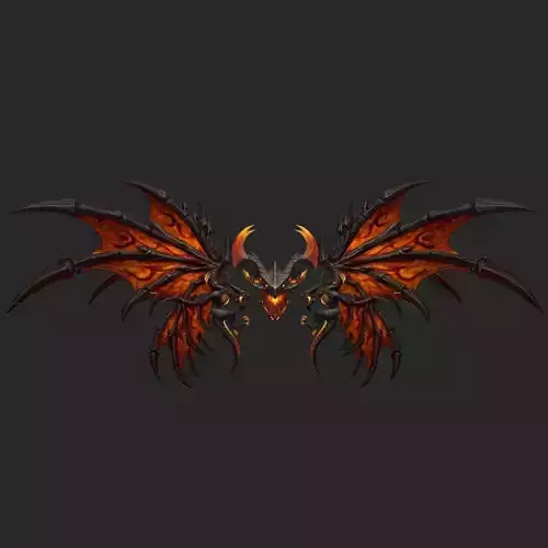 Wing 185 Low-poly 3D model
