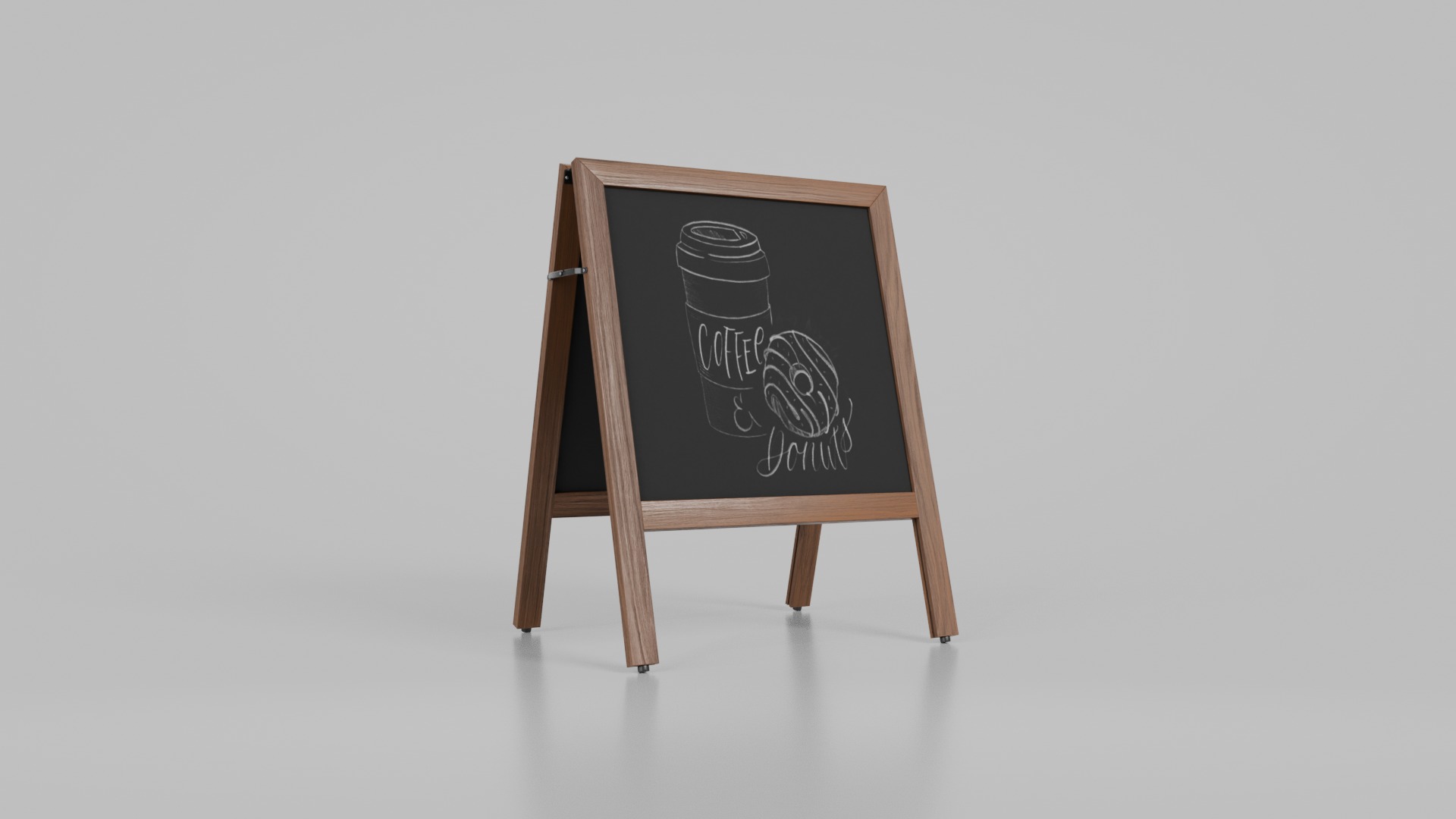 Complete Customizable Sidewalk Chalkboard Signs Bundle 3D Model Collection_54