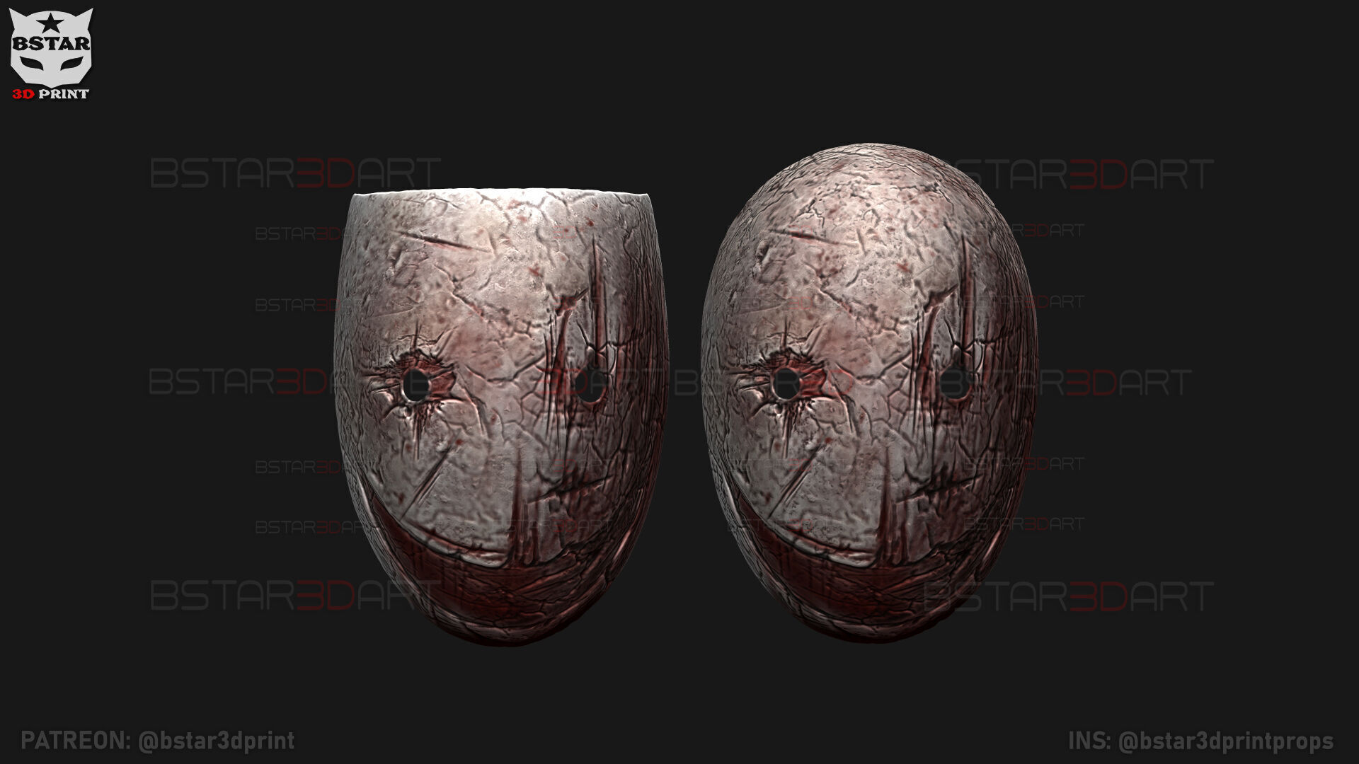 The Legion Frank Smeared Mask - Dead by Daylight - Horror Mask 3D print model_20